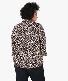 chemise femme a motifs fleuris avec fronces sur les epaules imprime chemisiers et blousesB241601_3
