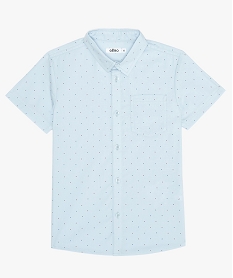 GEMO Chemise à manches courtes avec poche poitrine garçon Bleu