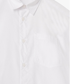 chemise a manches courtes avec poche poitrine garcon blancB247101_2