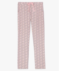 pantalon de pyjama femme a motifs fleuris brunB248701_4