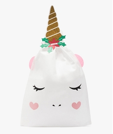 GEMO Emballage cadeau motif licorne Blanc