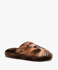 chaussons homme motif chewbacca - star wars brunB259401_2