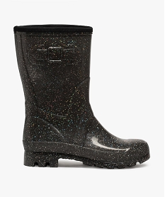 GEMO Bottes de pluie femme à paillettes avec doublure chaude Noir