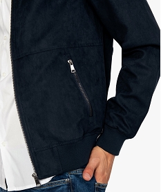 blouson homme zippe bleu manteaux et blousonsB261401_2