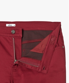 pantalon femme grande taille coupe slim en toile extensible rouge pantalons et jeansB261901_2