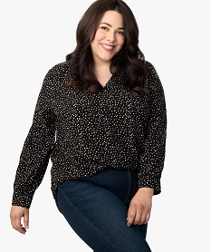 GEMO Blouse femme grande taille imprimée à manches longues Imprimé