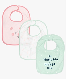GEMO Bavoir bébé à imprimés variés et doublure éponge (lot de 3) Multicolore