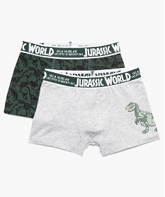 boxer garcon en coton stretch imprime (lot de 2) - jurassic world multicoloreB264901_1