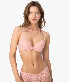 GEMO Soutien-gorge à armatures avec dos en dentelle Rose