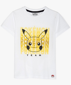 GEMO Tee-shirt garçon imprimé Pikachu - Pokemon Blanc