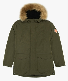 parka garcon deperlante a doublure polaire vertB266401_1