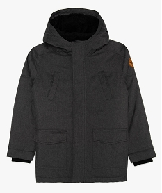 parka garcon deperlante a doublure chaude grisB266601_1