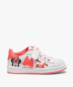 tennis fille a lacets elastiques et scratch minnie blanc basketsB267701_1