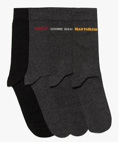 chaussettes homme avec inscription (lot de 5) grisB272101_1