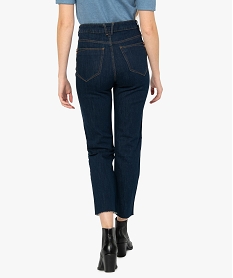jean femme regular taille haute a bords francs bleu pantalons jeans et leggingsB273301_3