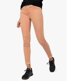 pantalon femme coupe slim effet push-up orange pantalonsB273401_1