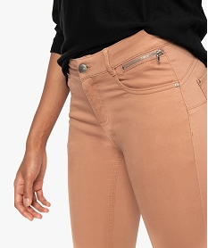 pantalon femme coupe slim effet push-up orange pantalonsB273401_2