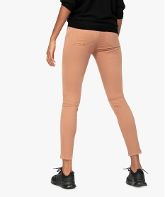 pantalon femme coupe slim effet push-up orange pantalonsB273401_3