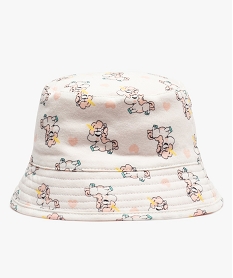 GEMO Chapeau bébé fille bob réversible Blanc