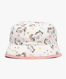 bob fille reversible en coton blanc chapeaux et bonnetsB274601_1