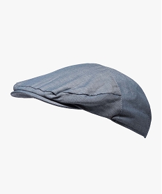 GEMO Casquette garçon forme plate en chambray Bleu