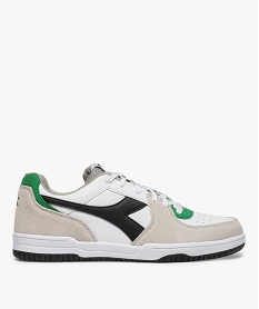 GEMO Baskets homme multicolores à lacets – Diadora Raptor vert standard
