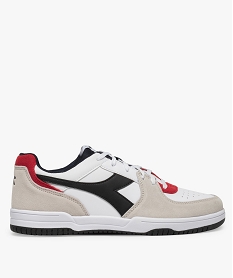 GEMO Baskets homme multicolores à lacets – Diadora Raptor rouge vif