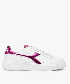 GEMO Baskets femme avec empiècements irisés - Diadora blanc standard