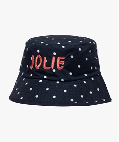 chapeau fille forme bob a motifs bleu chapeaux et bonnetsB276801_1