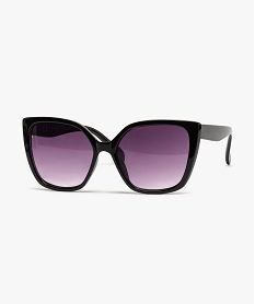 GEMO Lunettes de soleil femme à large monture en plastique Noir