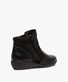 boots femme confort dessus cuir avec details brillants noirB278501_4