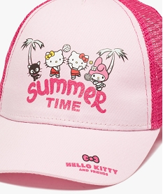 caquette fille bi-matieres avec motif sur l’avant – hello kitty imprime chapeaux et bonnetsB280501_2