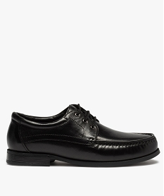 derbies homme confort unis special pied large noirB281001_1