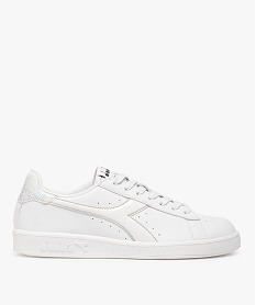 GEMO Baskets femme avec empiècements vernis - Diadora blanc standard