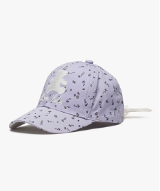 casquette bebe fille a fleurs - lulu castagnette violetB281501_1