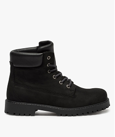 GEMO Boots femme à col rembourré et semelle crantée noir standard