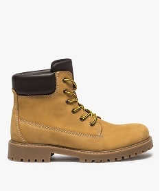 GEMO Boots femme à col rembourré et semelle crantée jaune standard
