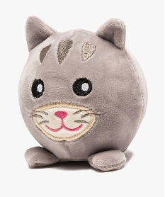 GEMO Peluche ronde anti-stress chat - Tobar Gris