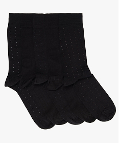 GEMO Chaussettes homme fines avec boîte cadeau (lot de 5) Noir