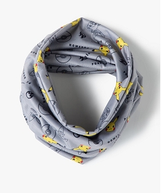 foulard snood garcon imprime - pokemon grisB311501_1