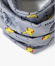 foulard snood garcon imprime - pokemon grisB311501_2