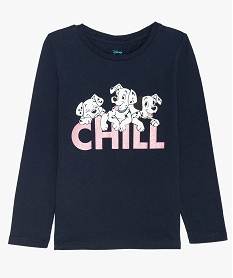 GEMO Tee-shirt fille avec motifs héros de dessins animés - Disney Bleu