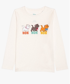 GEMO Tee-shirt fille avec motifs héros de dessins animés - Disney Beige