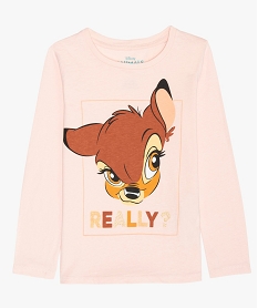GEMO Tee-shirt fille avec motifs héros de dessins animés - Disney Rose