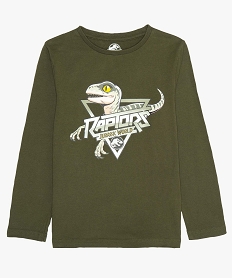 GEMO Tee-shirt garçon à manches longues imprimé - Jurassic World Vert
