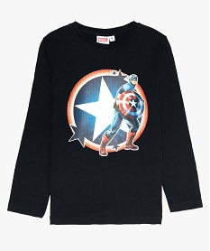 GEMO Tee-shirt garçon à manches longues - Marvel Noir