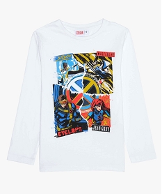 GEMO Tee-shirt garçon à manches longues - Marvel Blanc