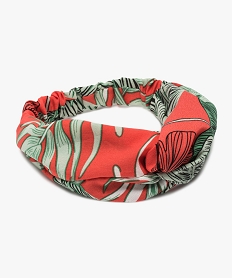 GEMO Bandeau pour les cheveux femme à motifs fleuris Rouge