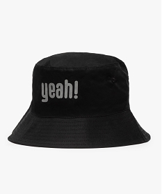 chapeau garcon forme bob avec message noirB321101_1