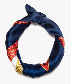 foulard femme imprime en matiere satinee imprimeB321401_2